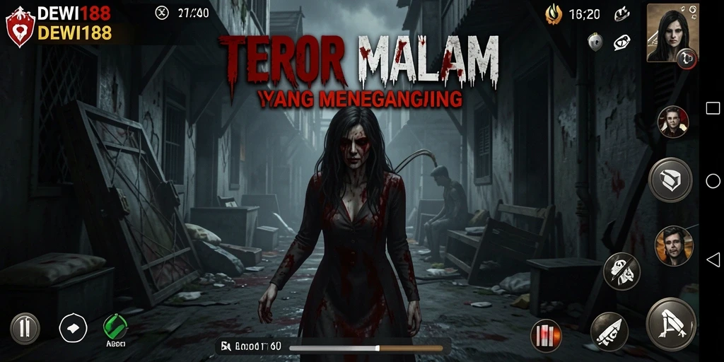 Tangkapan layar menampilkan momen menegangkan dalam gameplay DEWI188.