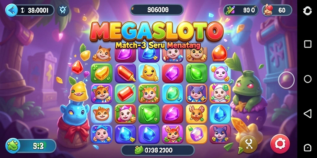 Tampilan gameplay seru dari MEGASLOTO yang memikat.